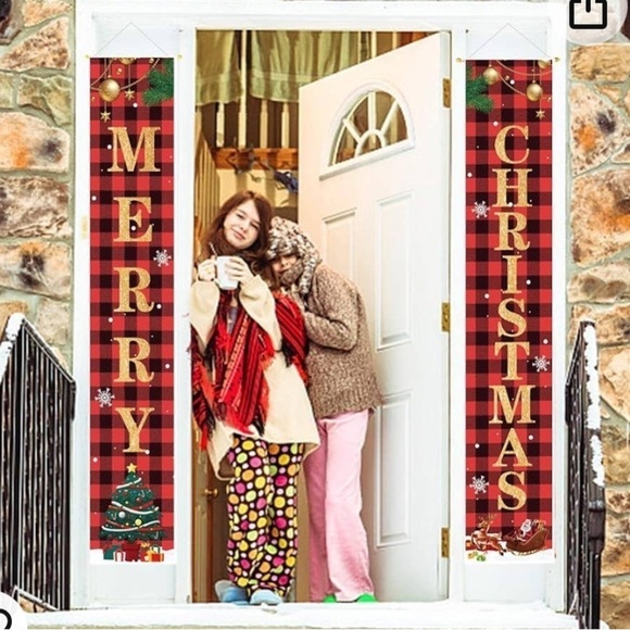 NEW Christmas Decorations Merry Christmas Banner Decor Porch Sign, Porch Banner - Picture 4 of 4